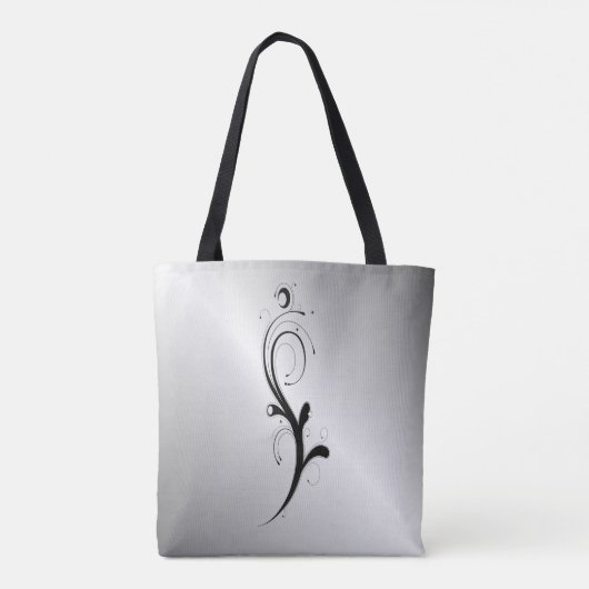 Versierde Wit Tote Bag (Achterkant)