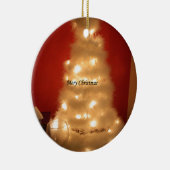 Versierde witte kerstboom Collectie Keramisch Ornament (Rechts)