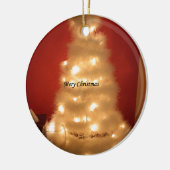 Versierde witte kerstboom Collectie Keramisch Ornament (Links)