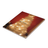 Versierde witte kerstboom Collectie Tegeltje (Zijkant)