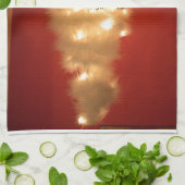 Versierde witte kerstboom Collectie Theedoek (Gevouwen)