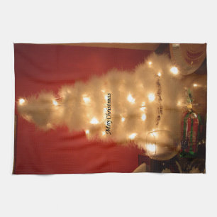 Versierde witte kerstboom Collectie Theedoek