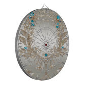 Versieren Gold Blue Stones Dartbord (Voorkant Links)
