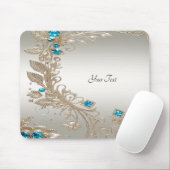 Versieren Gold Blue Stones Mousepad Muismat (Met muis)