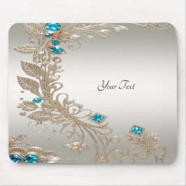 Versieren Gold Blue Stones Mousepad Muismat