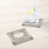 Versieren Gold Blue Stones Papier Onderzetter (Insitu)