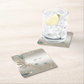 Versieren Gold Blue Stones Papier Onderzetter (Insitu)