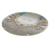 Versieren Goud Blauwe Stenen Snijplank (Hoek)