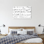 versieren met muzieknoten canvas afdruk (Insitu (Slaapkamer))