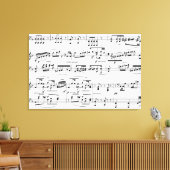 versieren met muzieknoten canvas afdruk (Insitu (Woonkamer))