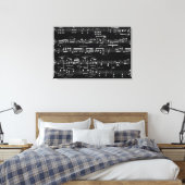 versieren met muzieknotities canvas afdruk (Insitu (Slaapkamer))