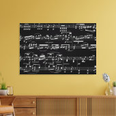 versieren met muzieknotities canvas afdruk (Insitu (Woonkamer))