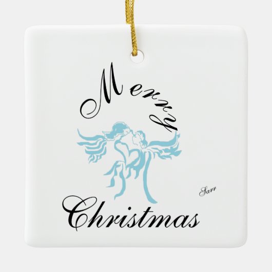 Versiering: Angels of Love Keramisch Ornament (Voorkant)