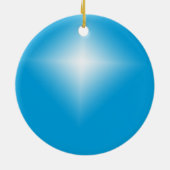 Versiering - Barn en kerstster Keramisch Ornament (Achterkant)