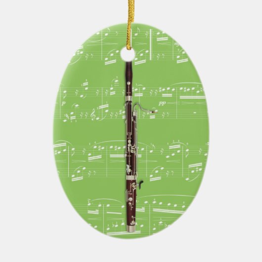 Versiering - Bassoon - Kies uw kleur Keramisch Ornament (Voorkant)