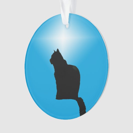 Versiering - Black Cat Silhouette en Star Ornament (voorkant)