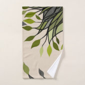 Versiering, bladeren, lijnen, modern, eenvoudig bad handdoek (Handdoek)