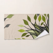 Versiering, bladeren, lijnen, modern, eenvoudig bad handdoek (Handdoek)