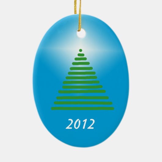 Versiering - Boom met ster Keramisch Ornament (Achterkant)