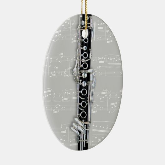 Versiering - Clarinet 2 - Kies uw kleur Keramisch Ornament (Rechts)