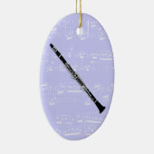 Versiering - Clarinet - Kies uw kleur Keramisch Ornament (Rechts)