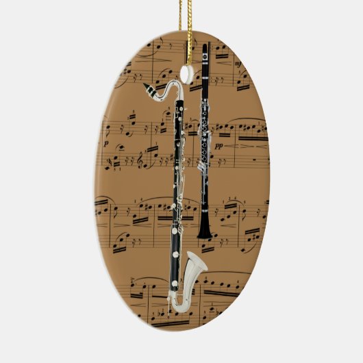 Versiering - Clarinets - Kies uw kleur Keramisch Ornament (Rechts)