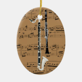 Versiering - Clarinets - Kies uw kleur Keramisch Ornament