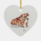 Versiering: Engelse Bull Dog Keramisch Ornament (Voorkant)