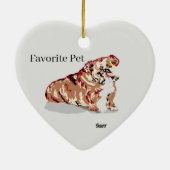 Versiering: Engelse Bull Dog Keramisch Ornament (Achterkant)