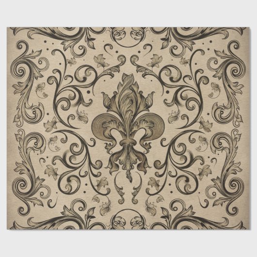  versiering Fleur-de-lis Cadeaupapier (Vlak)