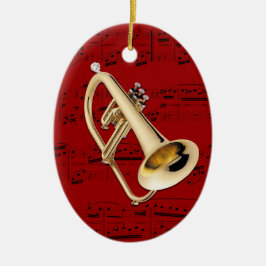 Versiering - Flugelhorn - Kies uw kleur Keramisch Ornament