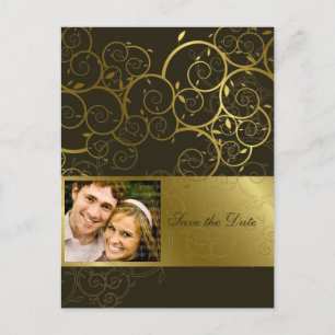 Versiering goudwervelkolom Bewaar datum Briefkaart