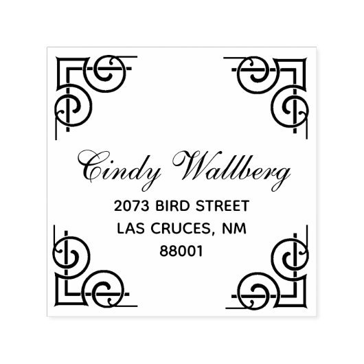 Versiering Grens Aangepaste naam Adres Verzendzelf Zelfinktende Stempel (Design)