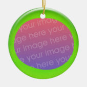 Versiering - Groenbal personaliseren Keramisch Ornament (Voorkant)