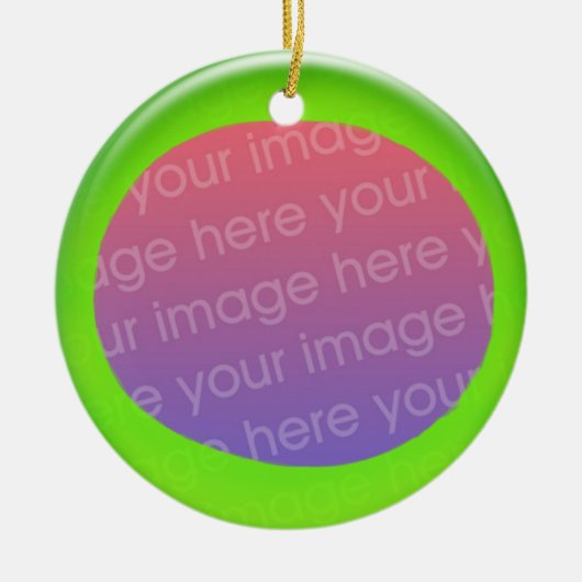 Versiering - Groenbal personaliseren Keramisch Ornament (Voorkant)