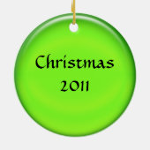 Versiering - Groenbal personaliseren Keramisch Ornament (Achterkant)