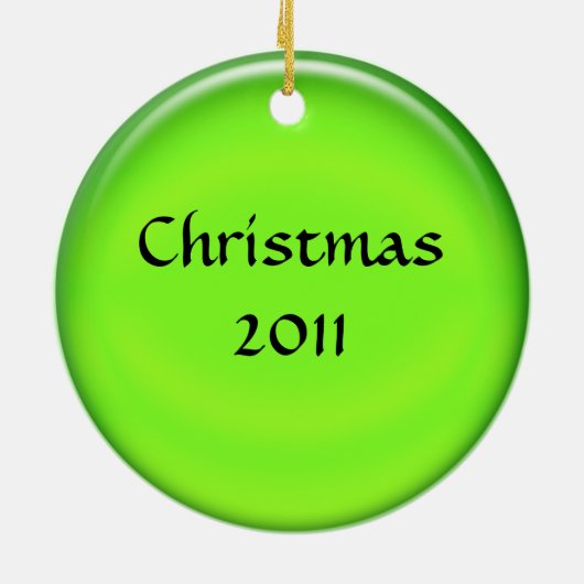 Versiering - Groenbal personaliseren Keramisch Ornament (Achterkant)