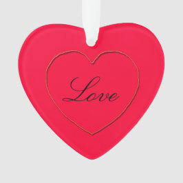 Versiering - Hart met namen Ornament