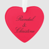 Versiering - Hart met namen Ornament (achterkant)