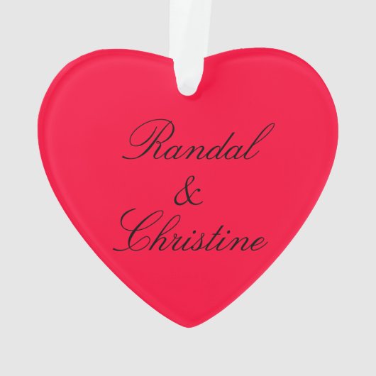 Versiering - Hart met namen Ornament (achterkant)