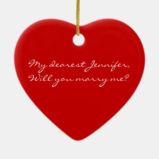 Versiering huwelijksvoorstel keramisch ornament (Achterkant)