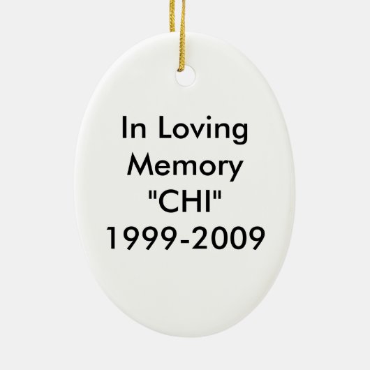 versiering - In Loving Memory (Chi) Keramisch Ornament (Achterkant)