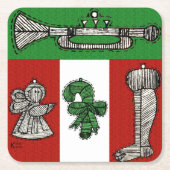  versiering kartonnen onderzetters (Voorkant)