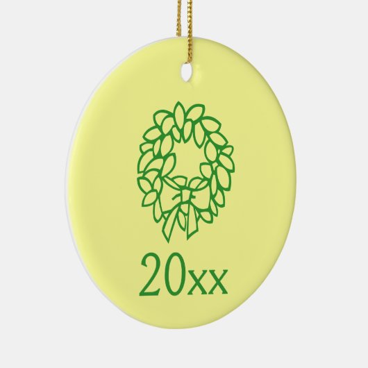 Versiering - Kerstauw en slee Keramisch Ornament (Rechts)