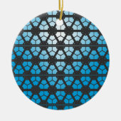 Versiering - loodglas en Star Light Keramisch Ornament (Voorkant)