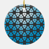 Versiering - loodglas en Star Light Keramisch Ornament (Achterkant)