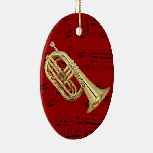 Versiering - Marching Euphonium - Kies uw kleur Keramisch Ornament (Rechts)