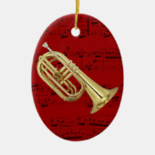 Versiering - Marching Euphonium - Kies uw kleur Keramisch Ornament (Voorkant)