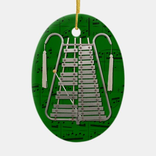 Versiering - Marching Glockenspiel - Kies uw kleur Keramisch Ornament (Voorkant)