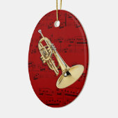Versiering - Marching Mellophone - Kies uw kleur Keramisch Ornament (Links)